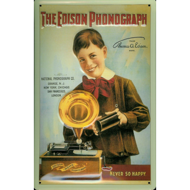 Edison Phonograph - Boy-(20 x 30cm)