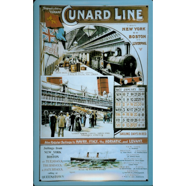 Cunard Line-Zug&amp;Schiff-(20 x 30cm)