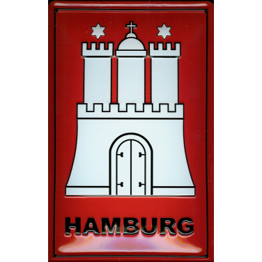 Wappen Hamburg-(20 x 30cm)