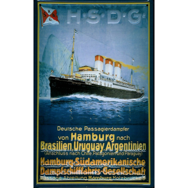 Hamburg nach Brasilien-(20 x 30cm)