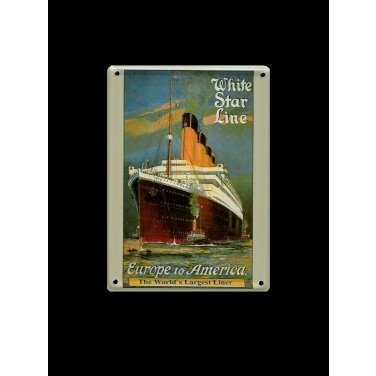 White Stare World&#039;s Largest Liner-(8x11cm)