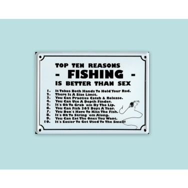 Top ten reasons Fishing -(11 x 8cm)