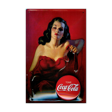 Coca-Cola Lady in Red-(20x30cm)