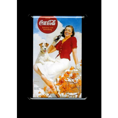 Coca-Cola Girl with dog-(10x15cm)