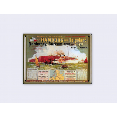 Hamburg nach Helgoland-(11 x 8cm)