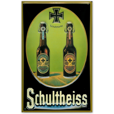 Schultheiss - two beer bottles-(20x30cm)