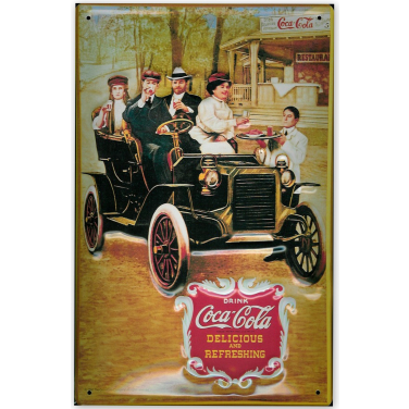 Coca-Cola Antique Car-(20x30cm)