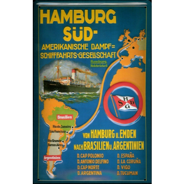 Hamburg Süd-Amerikanische -(20 x 30cm)