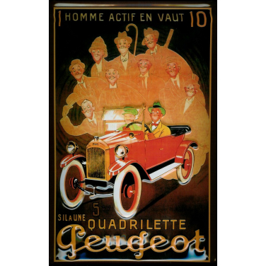 Quadrilette Peugeot-(30x 20cm)
