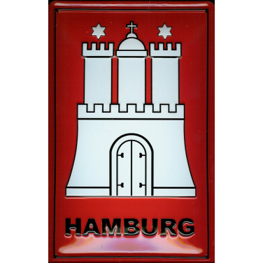 Wappen Hamburg-(20 x 30cm)