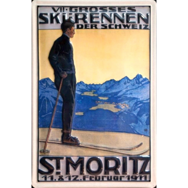 St Moritz- Ski-(20 x 30cm)