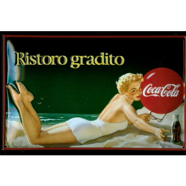 Coca-Cola Lady on beach "Ristoro gradito"