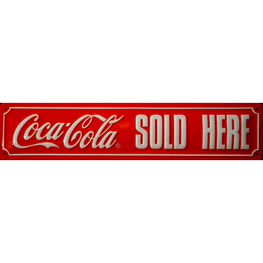 Coca-Cola Sold Here-(10 x 44cm)