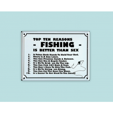 Top ten reasons Fishing -(11 x 8cm)