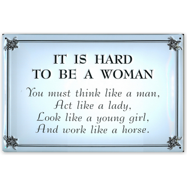 It is Hard to be a woman…-(20 x 30cm